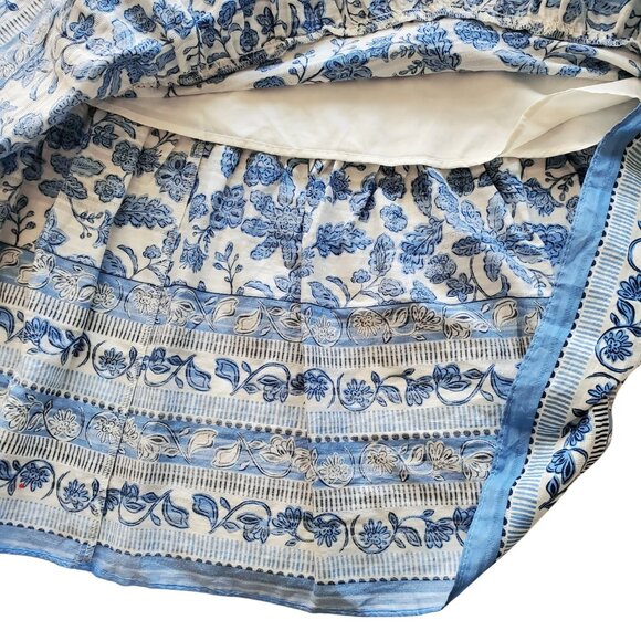 NWT Taylor Toile Square Neck Sleeveless Empire Waist Maxi Dress Blue & White 14 - Picture 7 of 15